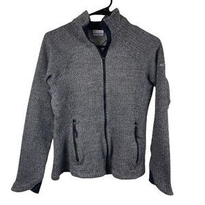 Columbia Sportswear Herringbone Full-Zip Jacker Black and White Size Small